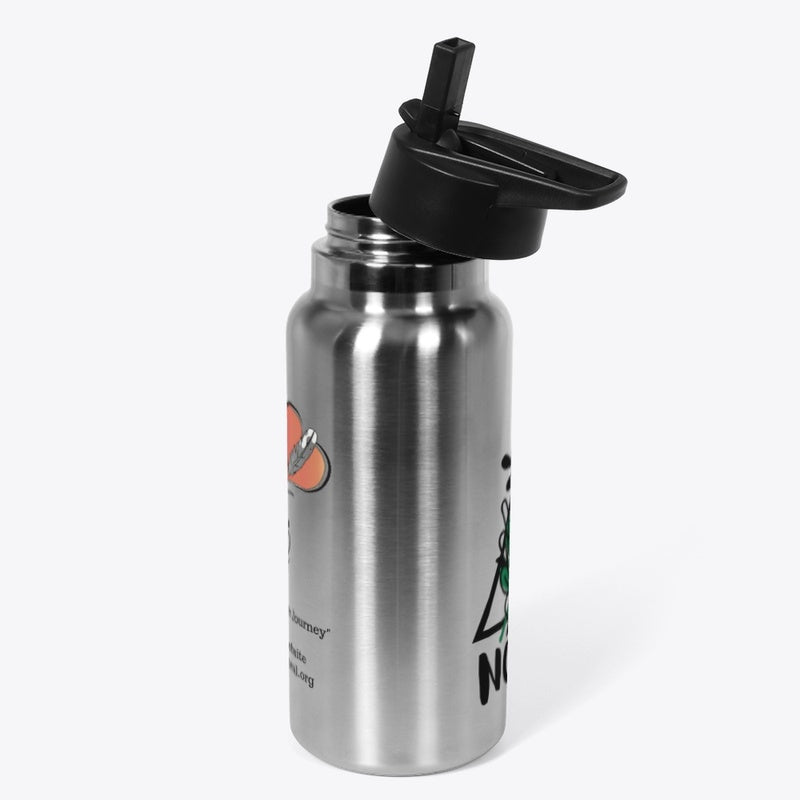 Nourish (Black Design) 32oz Stainless Water Bottle