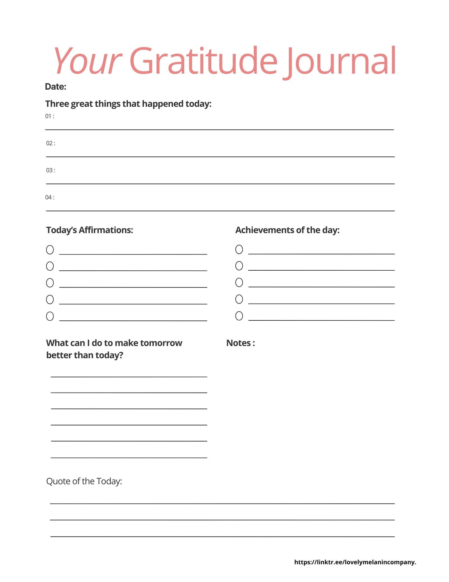Gratitude Journal