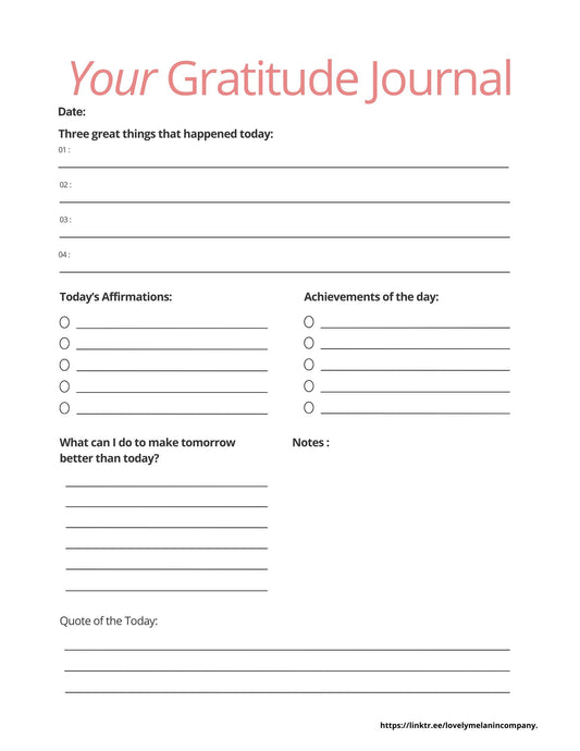 Gratitude Journal