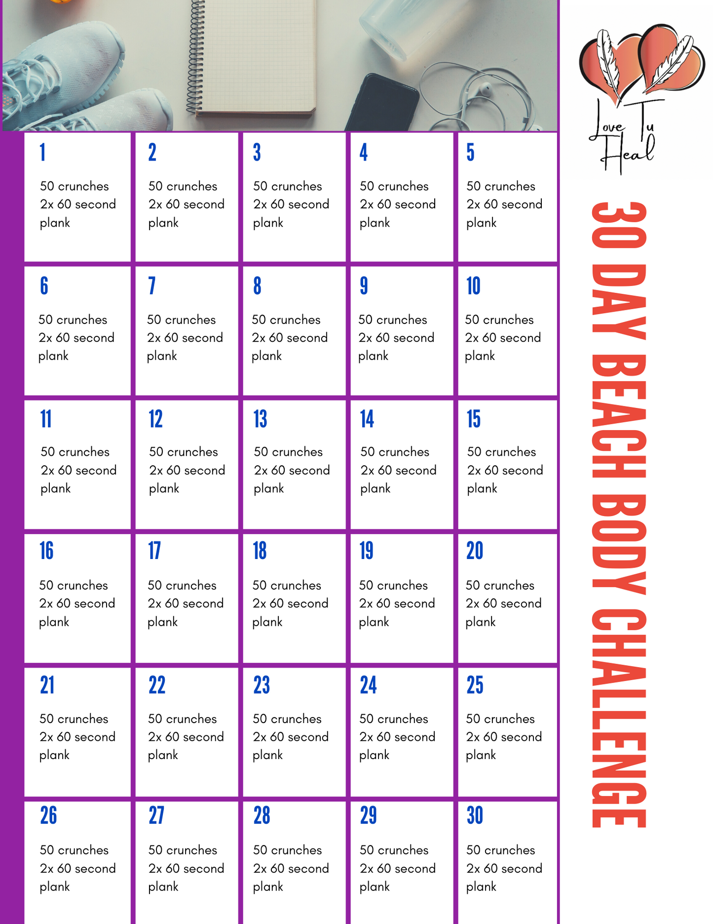 30 Day Beach Body Workout Plan