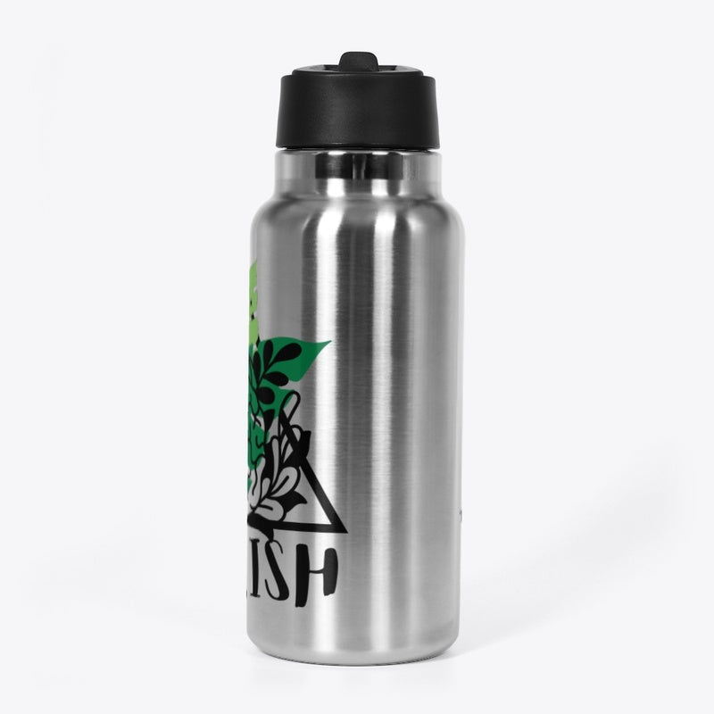 Nourish (Black Design) 32oz Stainless Water Bottle