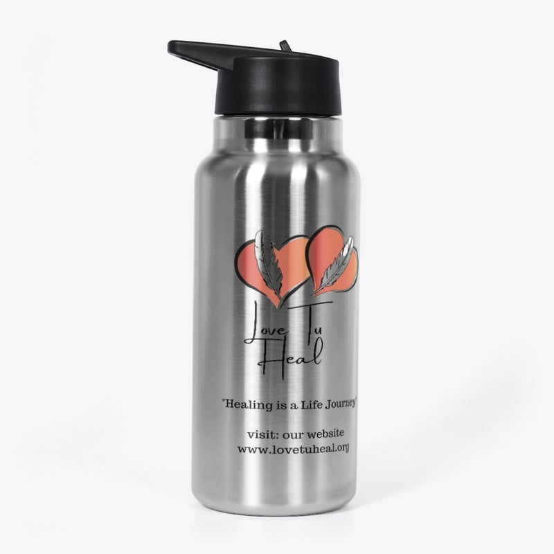 Nourish (Black Design) 32oz Stainless Water Bottle