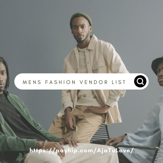 Mens Fashion Vendor List