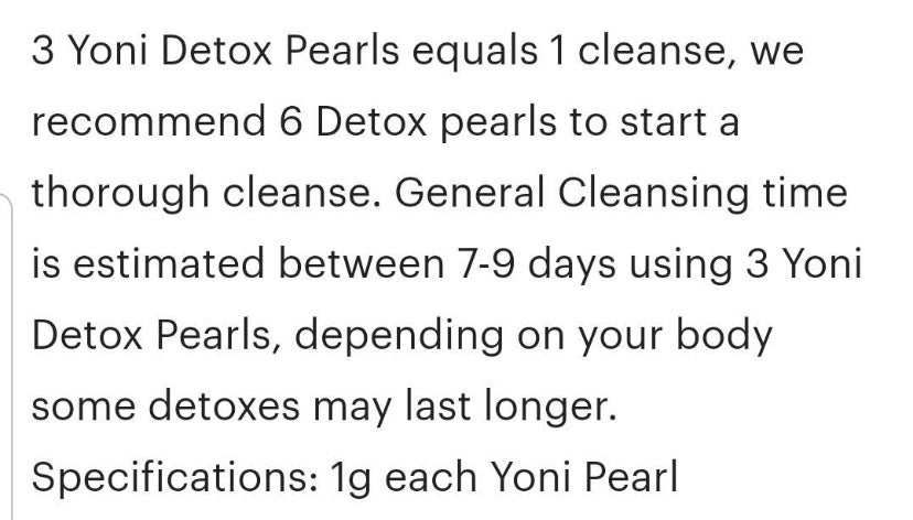 Detox Yoni Pearls