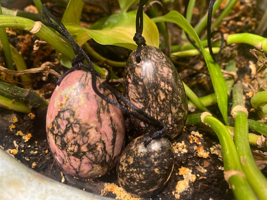 Pink Rhodonite Yoni Eggs